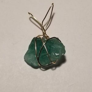 13ct Zambian Emerald Pendant 14k Gold 14/20